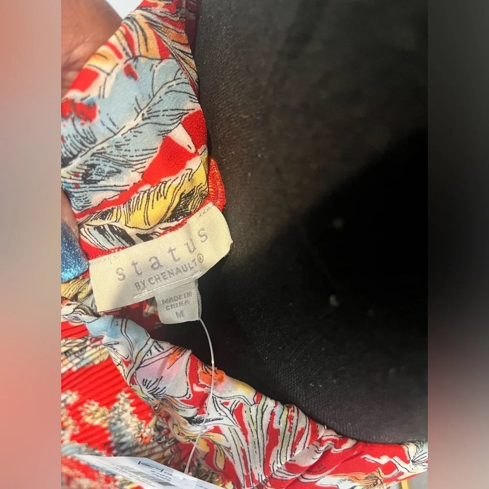 NWT PLEATED MULTI COLOR SHIRT